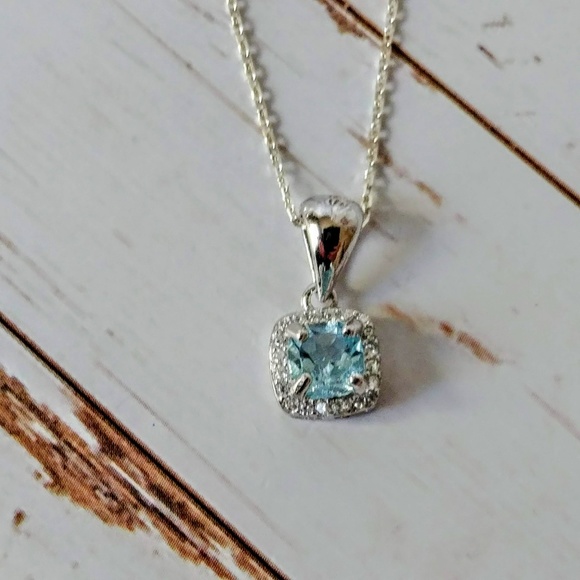 The Girl With Kaleidoscope Eyes Jewelry - Sky Blue Topaz Pendent